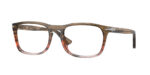 ΓΥΑΛΙΑ ΟΡΑΣΕΩΣ PERSOL PO3344V 1206 Ριγέ Καφέ Ντεγκραντέ Κόκκινο