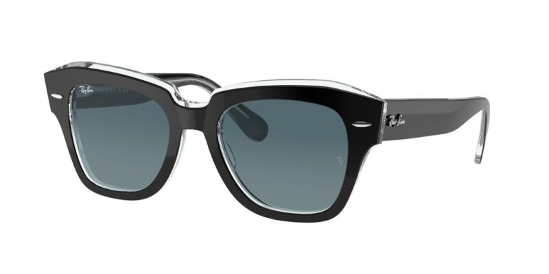 ΓΥΑΛΙΑ ΗΛΙΟΥ RAY BAN RB2186 12943M State street Μαύρο εξωτερικά, διαφανές εσωτερικά
