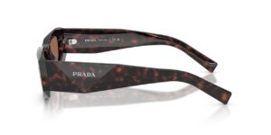 Prada PR B19S 17N06B ανδρικά καφέ ορθογώνια γυαλιά ηλίου