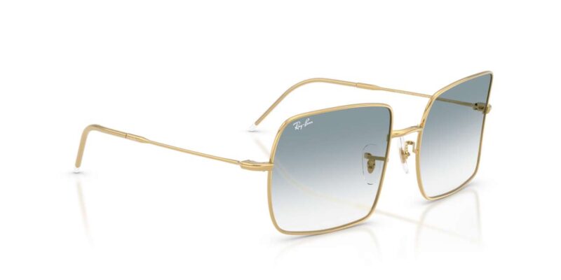 unisex γυαλιά ηλίου RAY-BAN RBR0104S 001/79 Square Reverse με χρυσό (arista) μεταλλικό σκελετό και ντεγκραντέ μπλε φακούς.