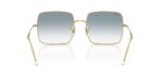 unisex γυαλιά ηλίου RAY-BAN RBR0104S 001/79 Square Reverse με χρυσό (arista) μεταλλικό σκελετό και ντεγκραντέ μπλε φακούς.