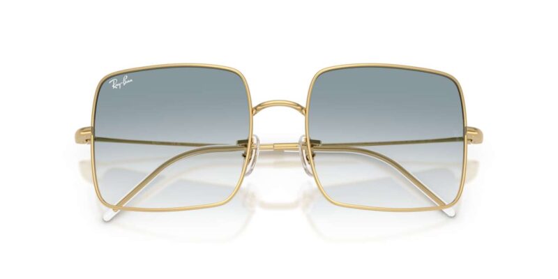 unisex γυαλιά ηλίου RAY-BAN RBR0104S 001/79 Square Reverse με χρυσό (arista) μεταλλικό σκελετό και ντεγκραντέ μπλε φακούς.