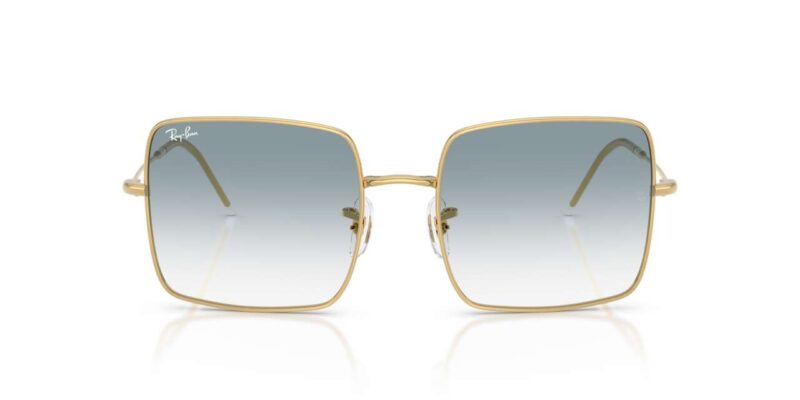unisex γυαλιά ηλίου RAY-BAN RBR0104S 001/79 Square Reverse με χρυσό (arista) μεταλλικό σκελετό και ντεγκραντέ μπλε φακούς.