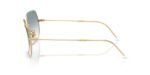 unisex γυαλιά ηλίου RAY-BAN RBR0104S 001/79 Square Reverse με χρυσό (arista) μεταλλικό σκελετό και ντεγκραντέ μπλε φακούς.