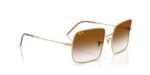 unisex γυαλιά ηλίου RAY-BAN RBR0104S 001/CB Square Reverse με χρυσό (arista) μεταλλικό σκελετό και ντεγκραντέ καφέ φακούς.