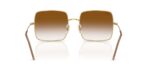 unisex γυαλιά ηλίου RAY-BAN RBR0104S 001/CB Square Reverse με χρυσό (arista) μεταλλικό σκελετό και ντεγκραντέ καφέ φακούς.