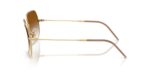 unisex γυαλιά ηλίου RAY-BAN RBR0104S 001/CB Square Reverse με χρυσό (arista) μεταλλικό σκελετό και ντεγκραντέ καφέ φακούς.