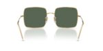 unisex γυαλιά ηλίου RAY-BAN RBR0104S 001/VR Square Reverse με χρυσό (arista) μεταλλικό σκελετό και σκούρους πράσινους φακούς.