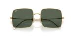 unisex γυαλιά ηλίου RAY-BAN RBR0104S 001/VR Square Reverse με χρυσό (arista) μεταλλικό σκελετό και σκούρους πράσινους φακούς.