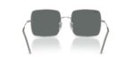unisex γυαλιά ηλίου RAY-BAN RBR0104S 003/81 Square Reverse με ασημί μεταλλικό σκελετό και σκούρους γκρι πολωτικούς (polarized) φακούς.