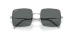 unisex γυαλιά ηλίου RAY-BAN RBR0104S 003/81 Square Reverse με ασημί μεταλλικό σκελετό και σκούρους γκρι πολωτικούς (polarized) φακούς.