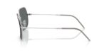 unisex γυαλιά ηλίου RAY-BAN RBR0104S 003/81 Square Reverse με ασημί μεταλλικό σκελετό και σκούρους γκρι πολωτικούς (polarized) φακούς.