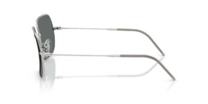 unisex γυαλιά ηλίου RAY-BAN RBR0104S 003/81 Square Reverse με ασημί μεταλλικό σκελετό και σκούρους γκρι πολωτικούς (polarized) φακούς.