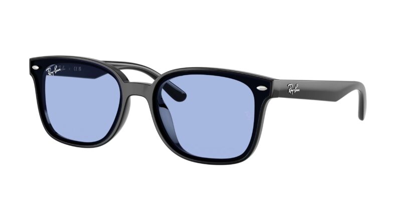 unisex γυαλιά ηλίου RAY-BAN RB4461D 601/80 με μαύρο κοκάλινο σκελετό και ανοιχτούς μπλε φακούς.