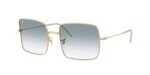 unisex γυαλιά ηλίου RAY-BAN RBR0104S 001/79 Square Reverse με χρυσό (arista) μεταλλικό σκελετό και ντεγκραντέ μπλε φακούς.