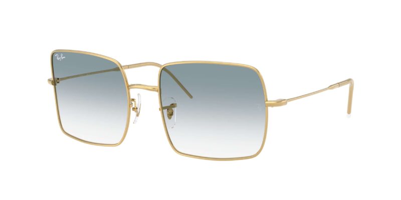 unisex γυαλιά ηλίου RAY-BAN RBR0104S 001/79 Square Reverse με χρυσό (arista) μεταλλικό σκελετό και ντεγκραντέ μπλε φακούς.