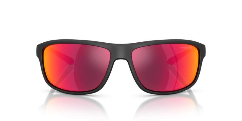 Γυαλιά ηλίου Arnette AN4374 29006Q ανακυκλωμένο μαύρο με κόκκινο καθρέπτη.