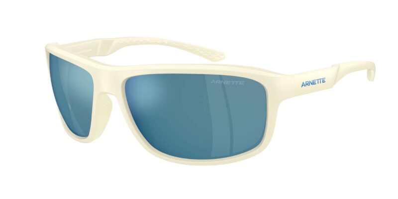 Γυαλιά ηλίου Arnette AN4374 άσπρο του γάλακτος με μπλε καθρέφτη.