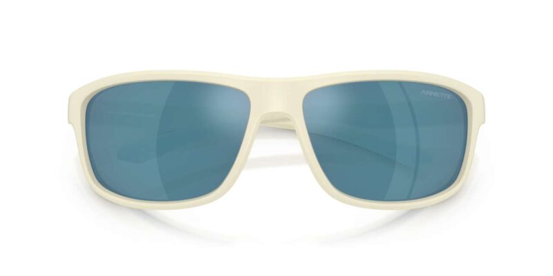 Γυαλιά ηλίου Arnette AN4374 άσπρο του γάλακτος με μπλε καθρέφτη.