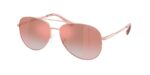 GLAM γυναικεία γυαλιά ηλίου MICHAEL KORS MK1172 11086F Perledo με ροζ χρυσό σκελετό και ροζ ντεγκραντέ φακούς καθρέπτες.