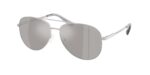 MODERN γυναικεία γυαλιά ηλίου MICHAEL KORS MK1172 18936G PERLEDO με ασημί μεταλλικό σκελετό και ασημί φακούς καθρέπτες.