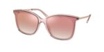 LUXURY γυναικεία γυαλιά ηλίου MICHAEL KORS MK2079U 31756F Zermatt με σκούρο κοκάλινο σκελετό ταρταρούγα και ανοιχτούς ροζ ντεγκραντέ φακούς.