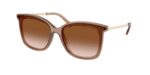 ELEGANT γυναικεία γυαλιά ηλίου MICHAEL KORS MK2079U 39383B Zermatt με καφέ διαφανή κοκάλινο σκελετό και καφέ ντεγκραντέ φακούς.