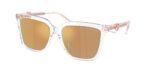 MODERN γυναικεία γυαλιά ηλίου MICHAEL KORS MK2256U 3015N0 Menaggio με διαφανή κοκάλινο σκελετό και rose gold polarized φακούς καθρέπτες.