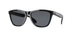 SPORT unisex ανδρικά γυαλιά ηλίου OAKLEY OO9013 24-306 Frogskins με μαύρο γυαλιστερό σκελετό και γκρι φακούς.