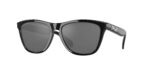 SPORT unisex ανδρικά γυαλιά ηλίου OAKLEY OO9013 9013C4 Frogskins με μαύρο γυαλιστερό σκελετό και μαύρους Prizm φακούς.