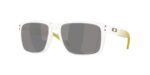 SPORT ανδρικά γυαλιά ηλίου OAKLEY OO9102 9102AP Holbrook με ματ διαφανή σκελετό και Prizm μαύρο polarized φακούς.