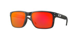 SPORT ανδρικά γυαλιά ηλίου OAKLEY OO9102 9102E9 Holbrook με σκελετό μαύρο μοτίβο παραλλαγής και Prizm κόκκινο του ρουμπινιού φακούς.