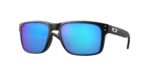 SPORT ανδρικά γυαλιά ηλίου OAKLEY OO9102 9102F0 Holbrook με ματ μαύρο σκελετό και Prizm μπλε του ζαφειριού φακούς.