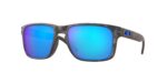 SPORT ανδρικά γυαλιά ηλίου OAKLEY OO9102 9102G7 Holbrook με σκελετό ταρταρούγα σε ματ μαύρο και Prizm μπλε του ζαφειριού φακούς.