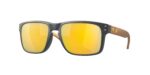 SPORT ανδρικά γυαλιά ηλίου OAKLEY OO9102 9102W4 Holbrook με ματ μαύρο του κάρβουνου σκελετό και Prizm 24k polarized φακούς.
