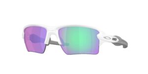 SPORT ανδρικά γυαλιά ηλίου OAKLEY OO9188 9188K3 Flak 2.0 xl - χρώμα μοντέλου ματ άσπρο με λευκό κοκάλινο σκελετό και ανοιχτούς μωβ καφέ φακούς.