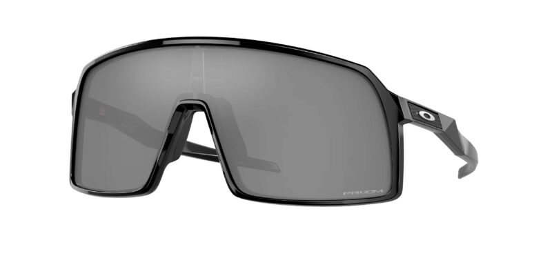 SPORT ανδρική μάσκα ηλίου OAKLEY OO9406 940601 Sutro με μαύρο ματ σκελετό και ενιαίο φακό Prizm Road.