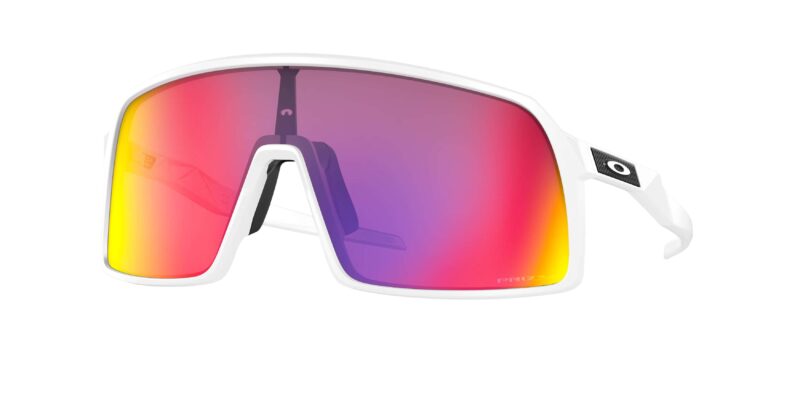 SPORT ανδρική μάσκα ηλίου OAKLEY OO9406 940606 Sutro με λευκό σκελετό και ενιαίο φακό Prizm road.