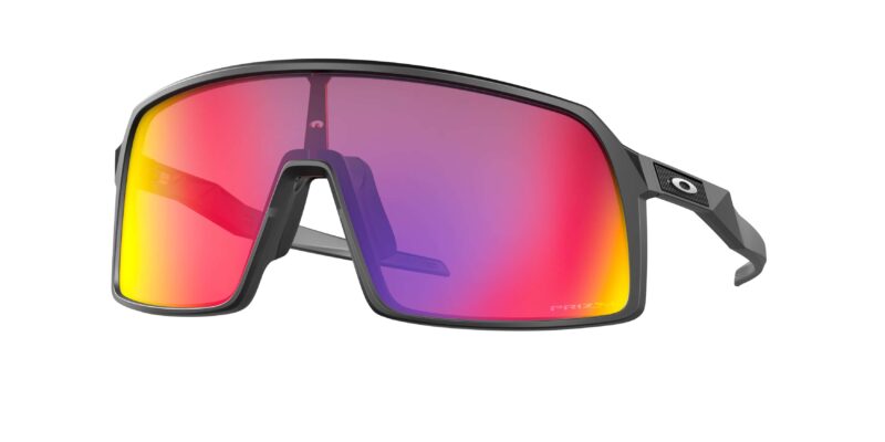 SPORT ανδρική μάσκα ηλίου OAKLEY OO9406 940608 Sutro με ματ μαύρο σκελετό και ενιαίο φακό Prizm road.