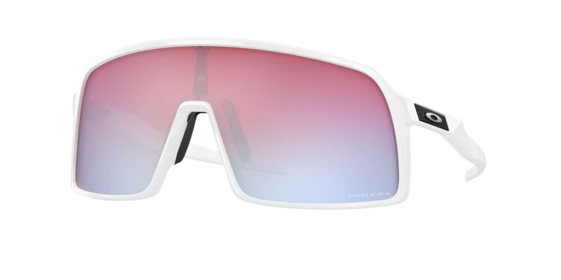 SPORT ανδρική μάσκα ηλίου OAKLEY OO9406 940622 Sutro με γυαλιστερό λευκό σκελετό και ενιαίο φακό Prizm Snow Sapphire.