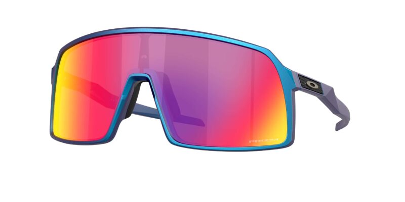 SPORT ανδρική μάσκα ηλίου OAKLEY OO9406 9406C1 Sutro με ιριδίζοντα ματ κυανό σκελετό και ενιαίο φακό Prizm road.