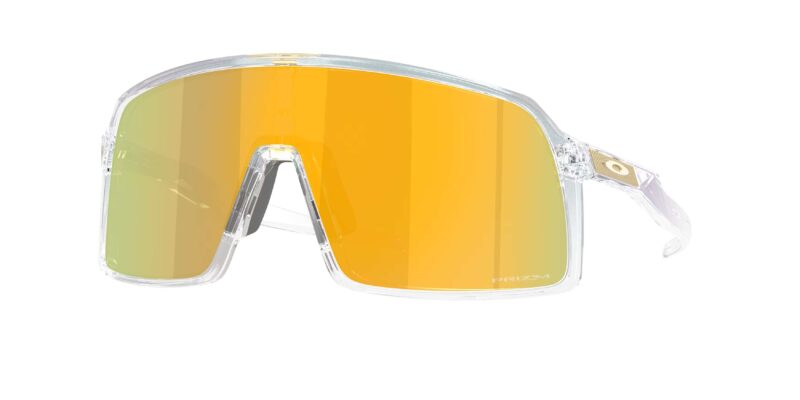SPORT ανδρική μάσκα ηλίου OAKLEY OO9406 9406C8 Sutro με ημιδιάφανο σκελετό και χρυσό φακό Prizm 24k.