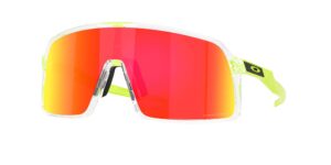 SPORT ανδρική μάσκα ηλίου OAKLEY OO9406 9406D2 Sutro με διαφανή σκελετό και κόκκινο φακό Prizm Ruby.
