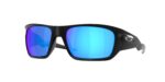 SPORT ανδρικά γυαλιά ηλίου OAKLEY OO9486 948605 Masseter με μαύρο γυαλιστερό κοκάλινο σκελετό και μπλε Prizm Sapphire φακούς.