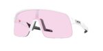 SPORT ανδρικά γυαλια ηλιου OAKLEY OO9496 949608 Sutro Lite S με λευκό ματ κοκάλινο σκελετό και ροζ Prizm Low Light φακούς.
