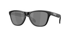 SPORT ανδρικά γυαλιά ηλίου OAKLEY OO9508 950806 Frogskins S με μαύρο ματ κοκάλινο σκελετό και μαύρους πολωτικούς Prizm φακούς.