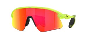 SPORT ανδρική μάσκα ηλίου OAKLEY OO9517 951703 Stunt Devil με ματ λαχανί σκελετό και κόκκινους Prizm φακούς.