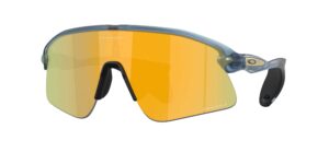 SPORT ανδρική μάσκα ηλίου OAKLEY OO9517 951705 Stunt Devil με μπλε διαφανή σκελετό και χρυσούς φακούς Prizm 24k.