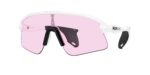 SPORT ανδρική μάσκα ηλίου OAKLEY OO9517 951707 Stunt Devil με λευκό σκελετό και ανοιχτούς ροζ φακούς Prizm Low Light.