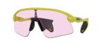 SPORT ανδρική μάσκα ηλίου OAKLEY OO9517 951715 Stunt Devil Cactus με λαχανί σκελετό και ανοιχτούς ροζ φακούς Prizm Low Light.